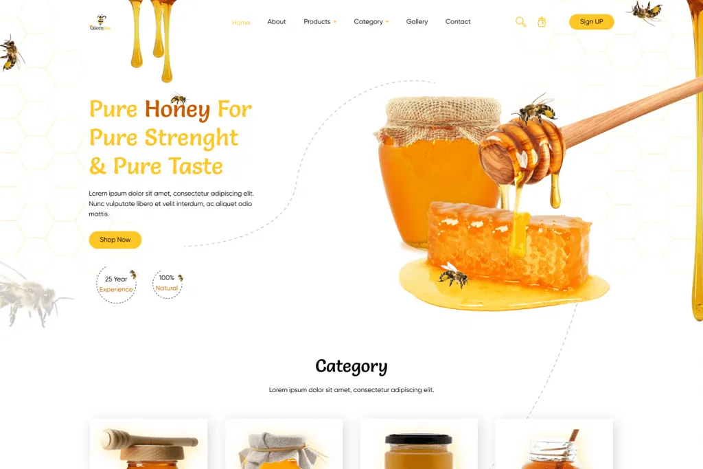 Queen Bee — eCommerce website Similar designs by Digital Solutions Oswestry