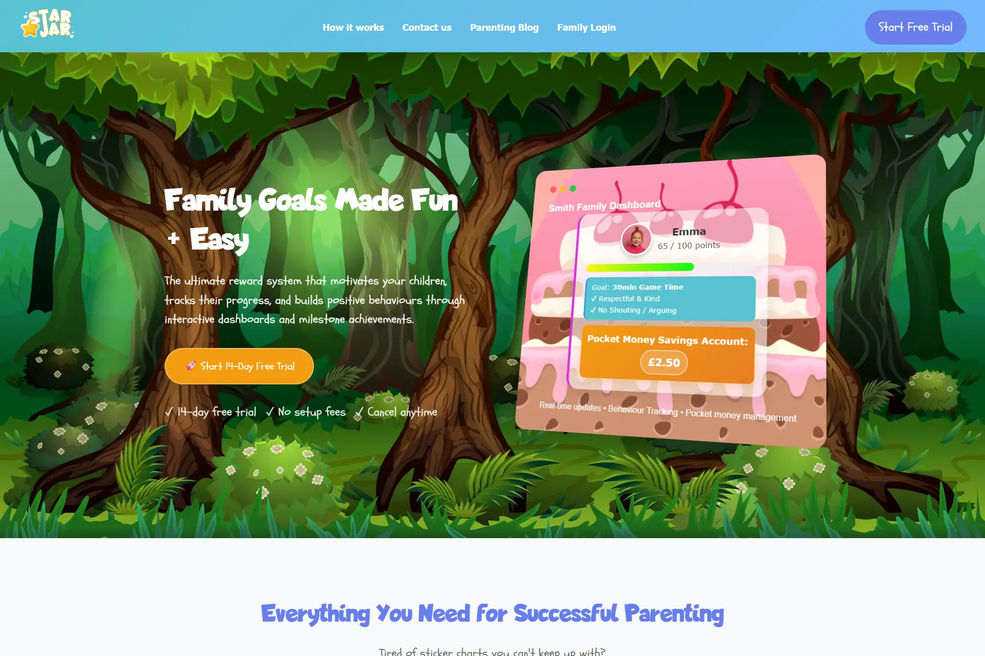 StarJar — habit tracking app and platform website built by Digital Solutions Oswestry